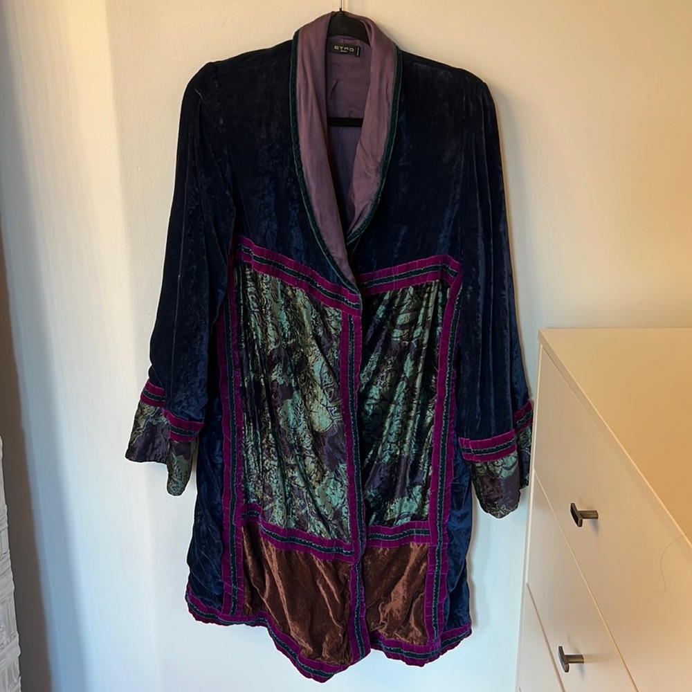 Etro Silk and Velvet Robe Jacket